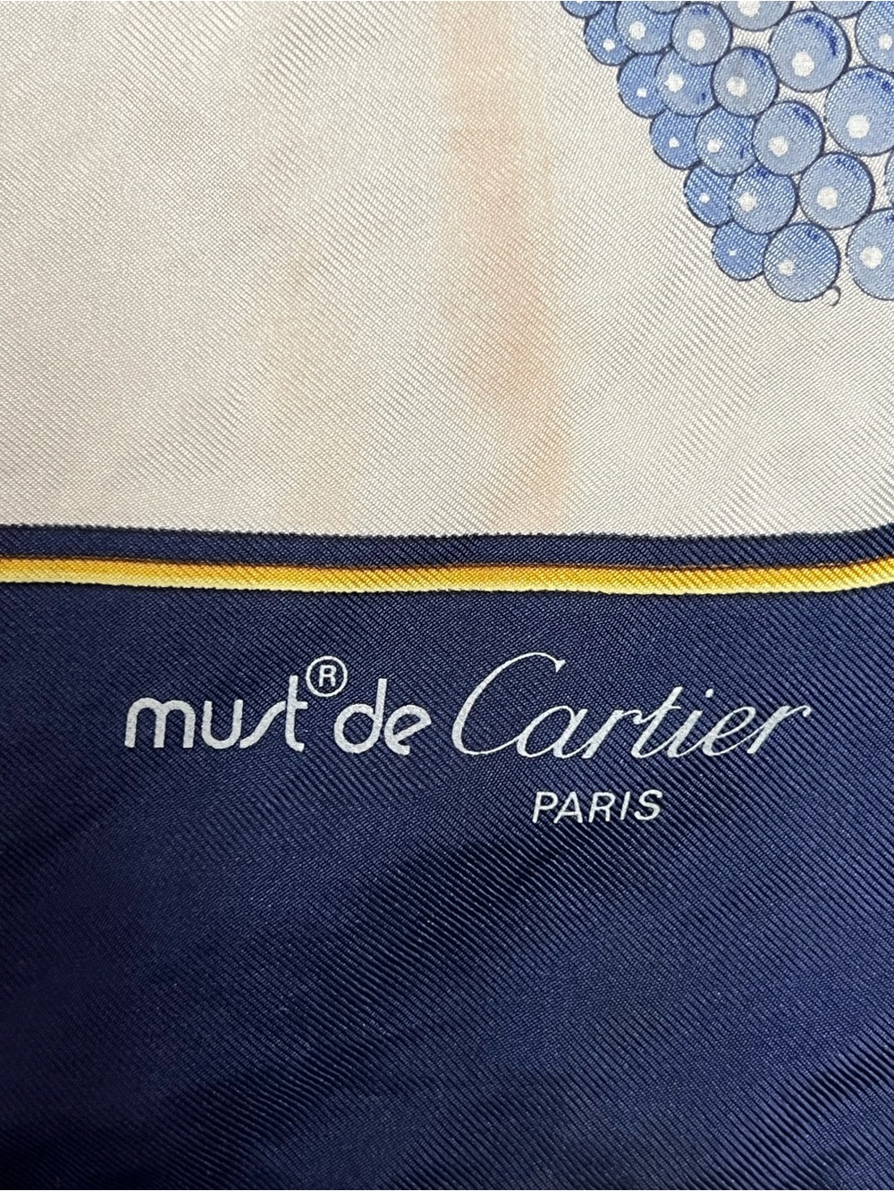 Vintage Cartier Les Must De Cartier Paris Silk Scarf - Picture 9 of 9